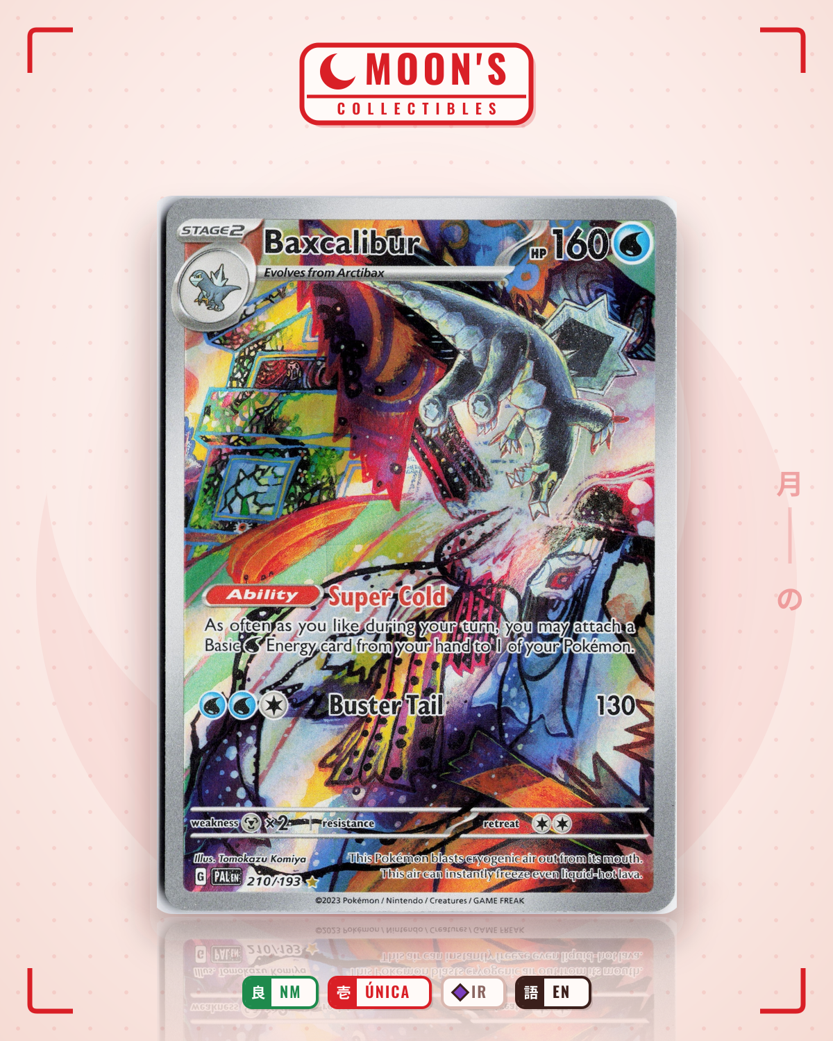 Carta Pokémon Baxcalibur · Paldea Evolved #210/193 (NM) — pieza única en Moon's Collectibles México