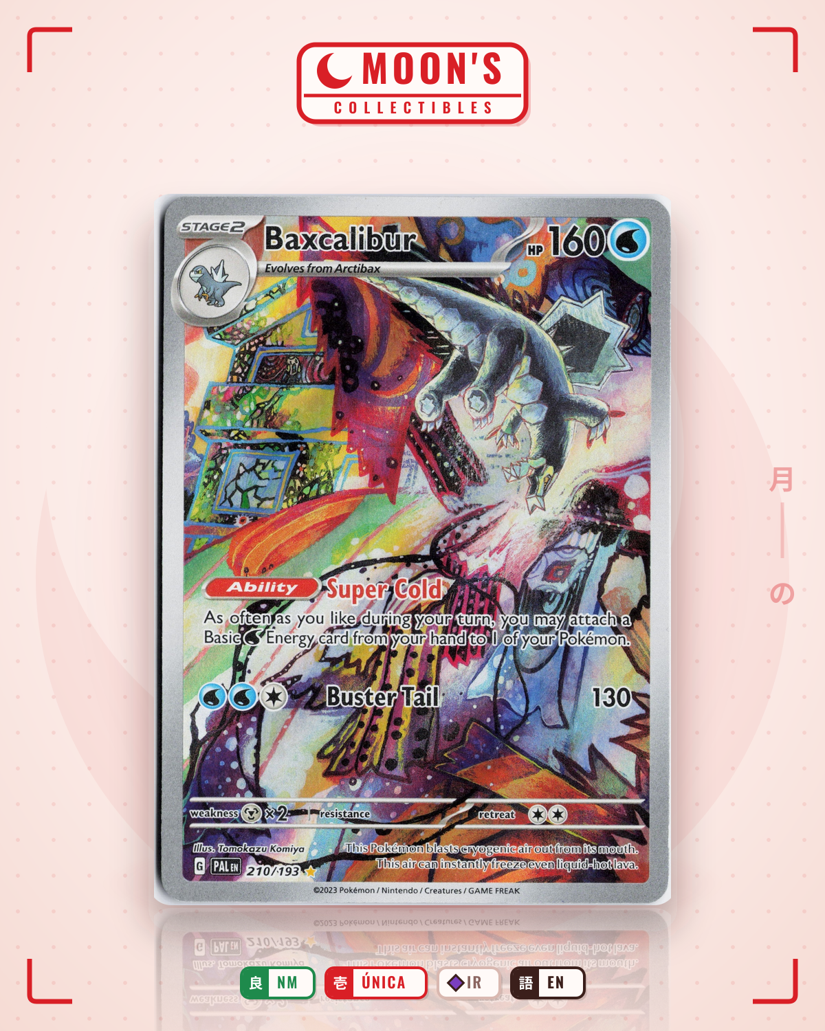 Carta Pokémon Baxcalibur · Paldea Evolved #210/193 (NM) — pieza única en Moon's Collectibles México