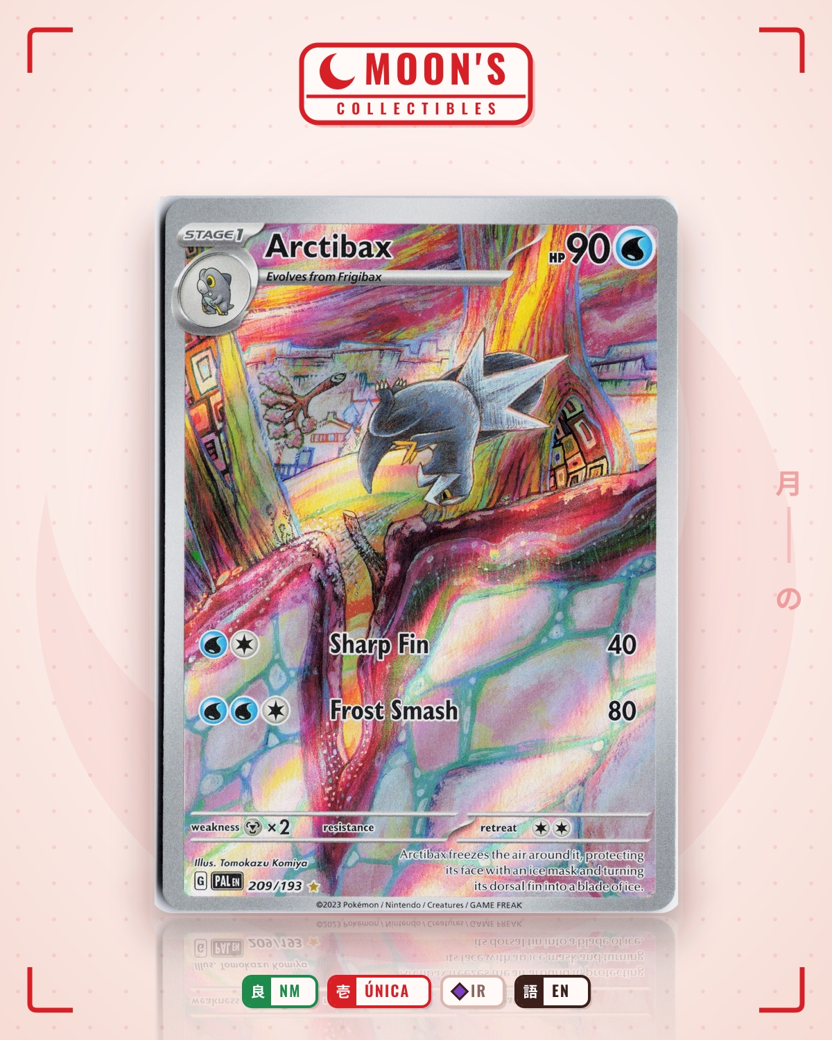 Carta Pokémon Arctibax · Paldea Evolved #209/193 (NM) — pieza única en Moon's Collectibles México