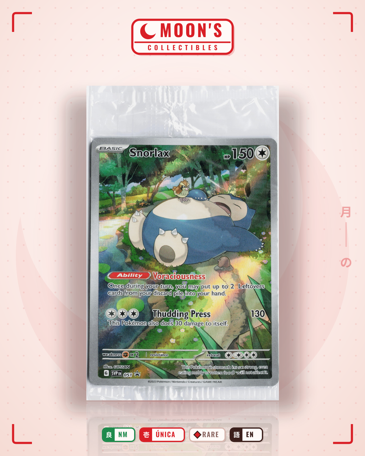 Carta Pokémon Snorlax · Scarlet & Violet Black Star Promos #051 (NM) — pieza única en Moon's Collectibles México