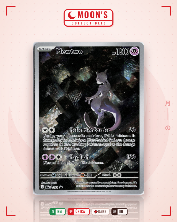 Carta Pokémon Mewtwo · Scarlet & Violet Black Star Promos #052 (NM) — pieza única en Moon's Collectibles México