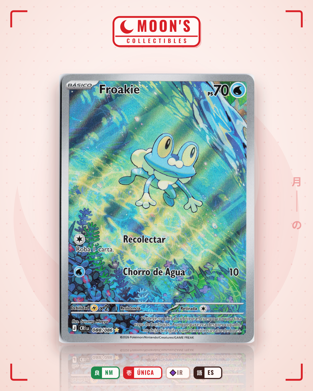 Carta Pokémon Froakie · Chaos Rising #088/086 (NM) — pieza única en Moon's Collectibles México