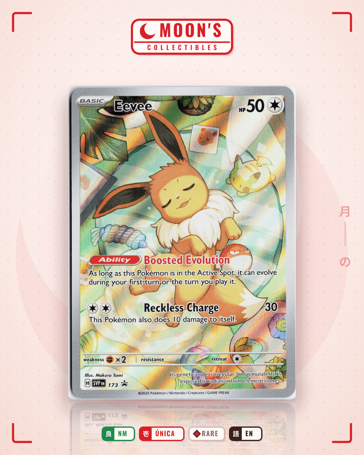 Carta Pokémon Eevee · Scarlet & Violet Black Star Promos #173 (NM) — pieza única en Moon's Collectibles México