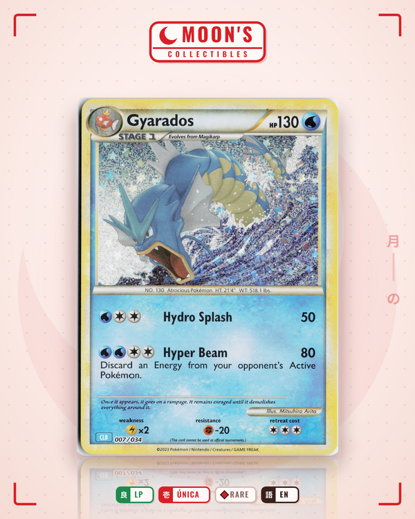 Carta Pokémon Gyarados · Pokémon TCG Classic - Blastoise #007/034 (LP) — pieza única en Moon's Collectibles México