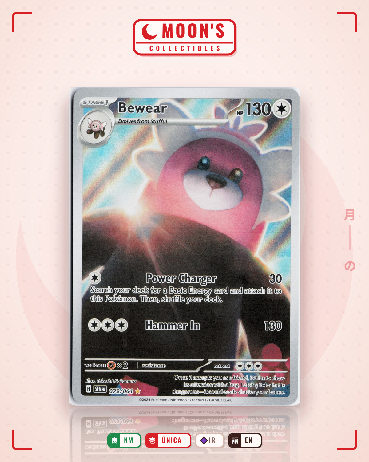 Carta Pokémon Bewear · Shrouded Fable #079/064 (NM) — pieza única en Moon's Collectibles México