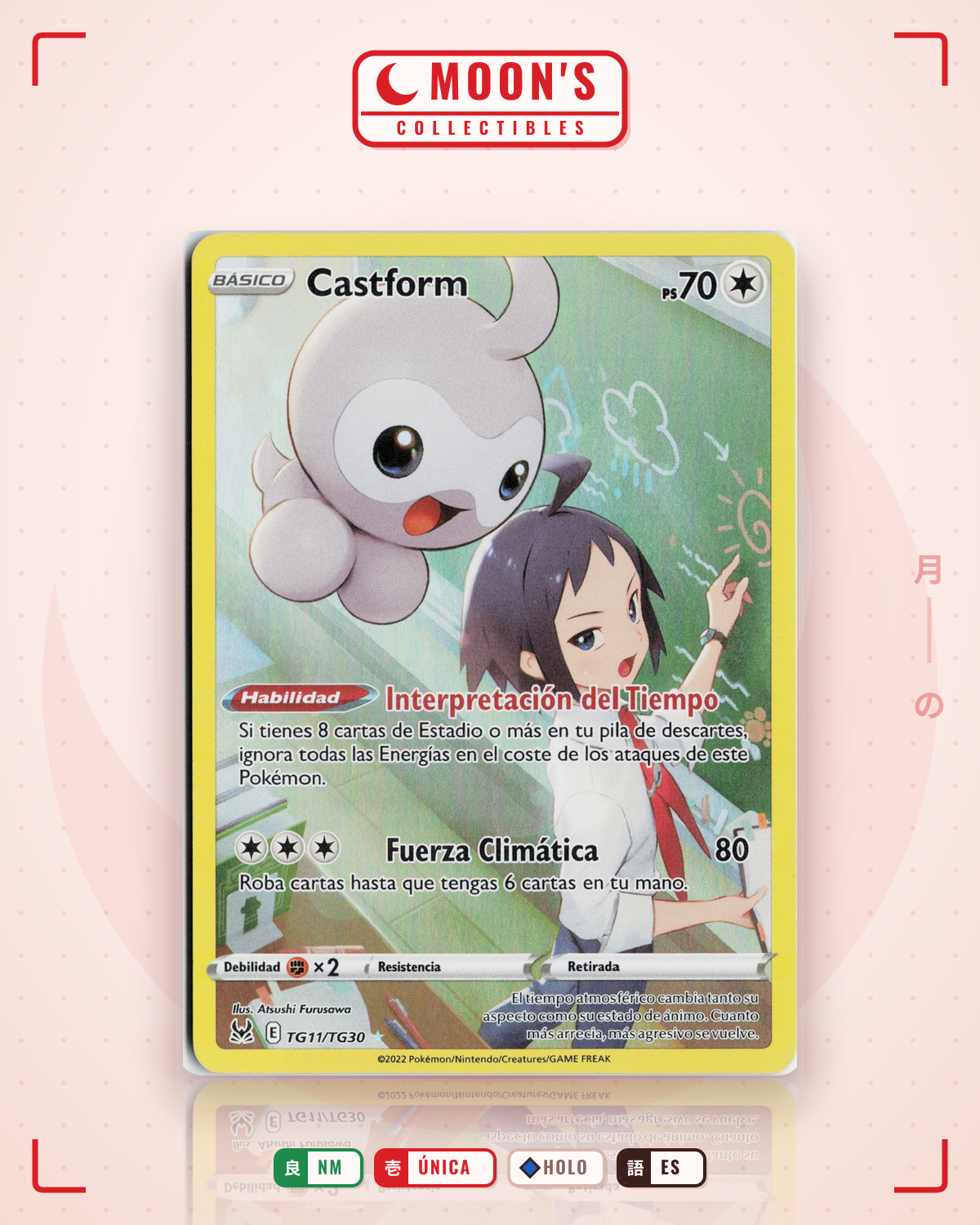 Carta Pokémon Castform · Lost Origin Trainer Gallery #TG11/TG30 (NM) — pieza única en Moon's Collectibles México