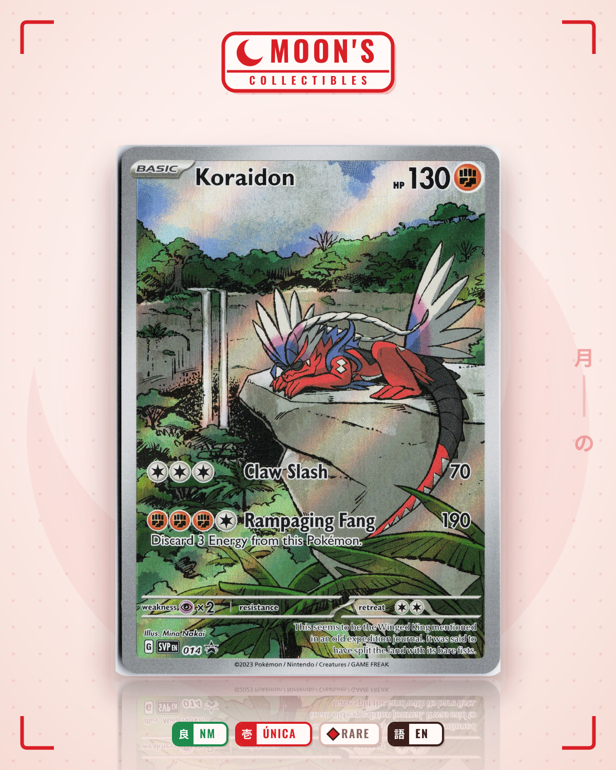 Carta Pokémon Koraidon · Scarlet & Violet Black Star Promos #014 (NM) — pieza única en Moon's Collectibles México