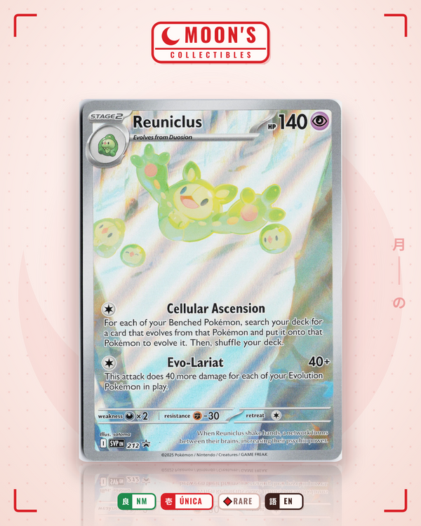 Carta Pokémon Reuniclus · Scarlet & Violet Black Star Promos #212 (NM) — pieza única en Moon's Collectibles México