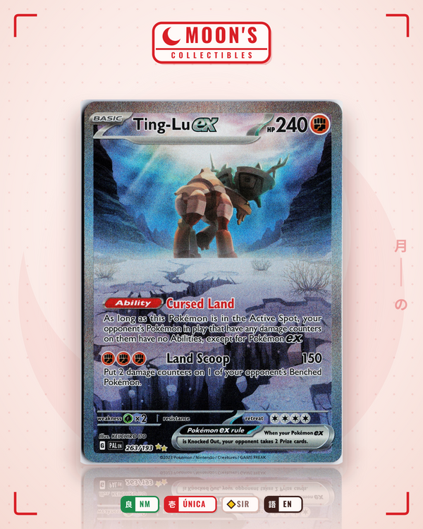 Carta Pokémon Ting-Lu ex · Paldea Evolved #263/193 (NM) — pieza única en Moon's Collectibles México