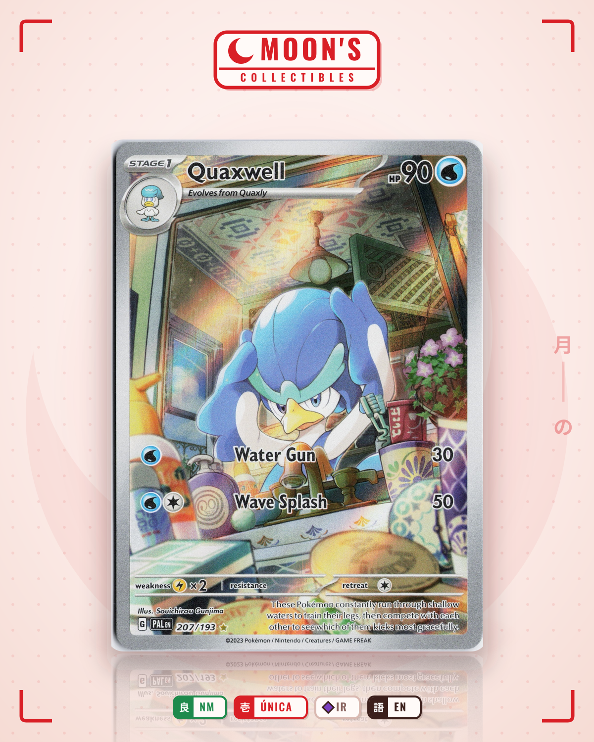 Carta Pokémon Quaxwell · Paldea Evolved #207/193 (NM) — pieza única en Moon's Collectibles México