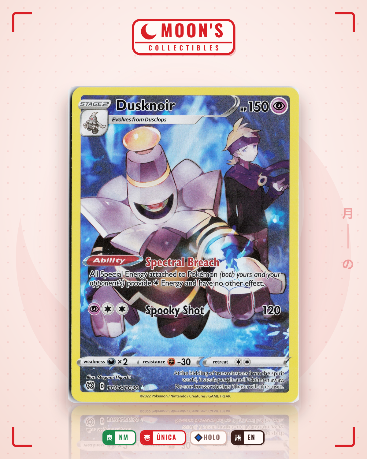 Carta Pokémon Dusknoir · Brilliant Stars Trainer Gallery #TG06/TG30 (NM) — pieza única en Moon's Collectibles México