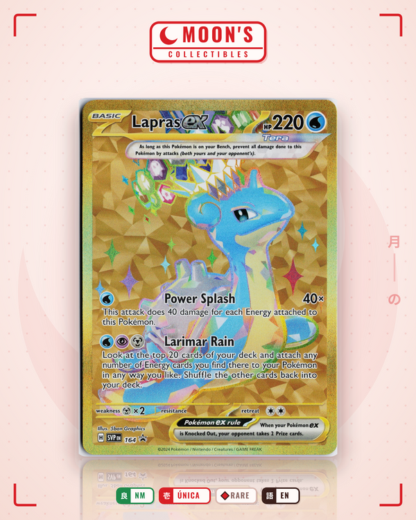 Carta Pokémon Lapras ex · Scarlet & Violet Black Star Promos #164 (NM) — pieza única en Moon's Collectibles México