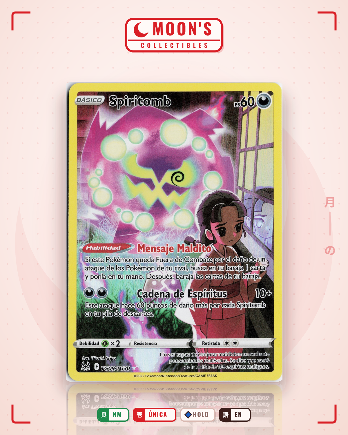 Carta Pokémon Spiritomb · Lost Origin Trainer Gallery #TG09/TG30 (NM) — pieza única en Moon's Collectibles México
