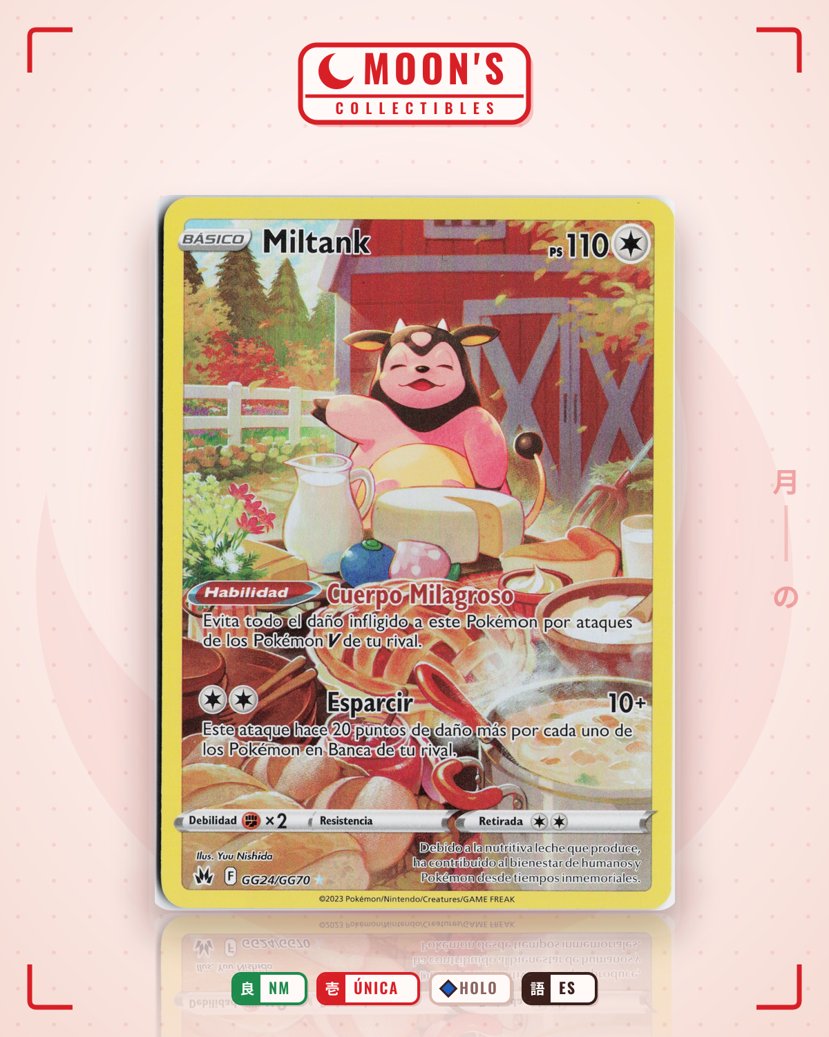 Carta Pokémon Miltank · Crown Zenith Galarian Gallery #GG24/GG70 (NM) — pieza única en Moon's Collectibles México