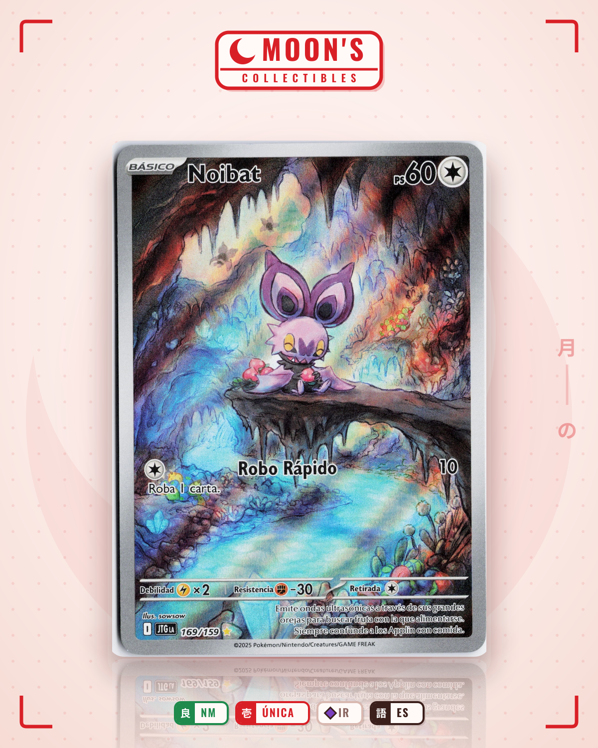 Carta Pokémon Noibat · Journey Together #169/159 (NM) — pieza única en Moon's Collectibles México