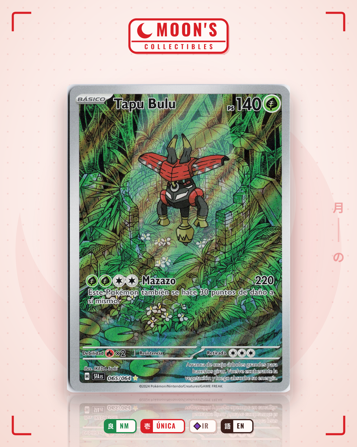 Carta Pokémon Tapu Bulu · Shrouded Fable #065/064 (NM) — pieza única en Moon's Collectibles México