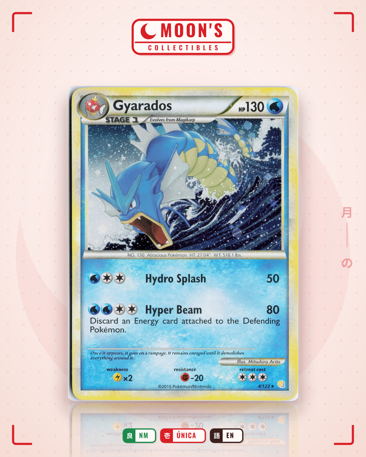 Carta Pokémon Gyarados · Classic Collection #007/034 (NM) — pieza única en Moon's Collectibles México