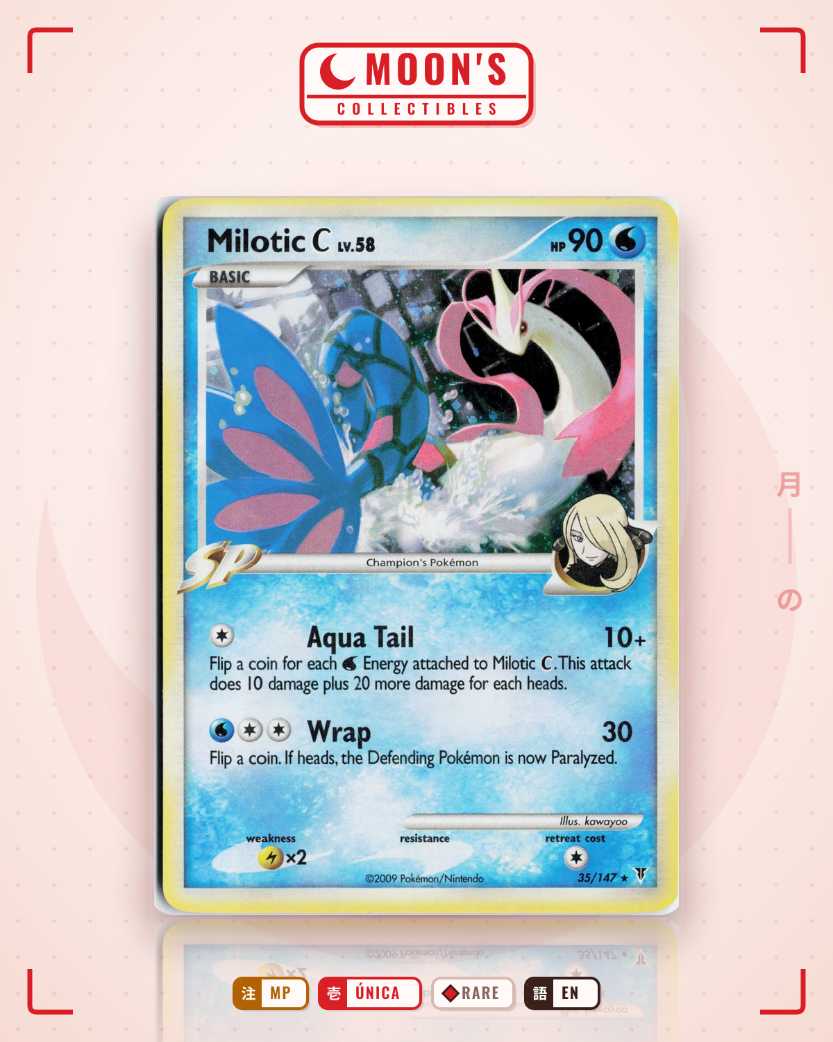 Carta Pokémon Milotic C · Supreme Victors #35/147 (MP) — pieza única en Moon's Collectibles México
