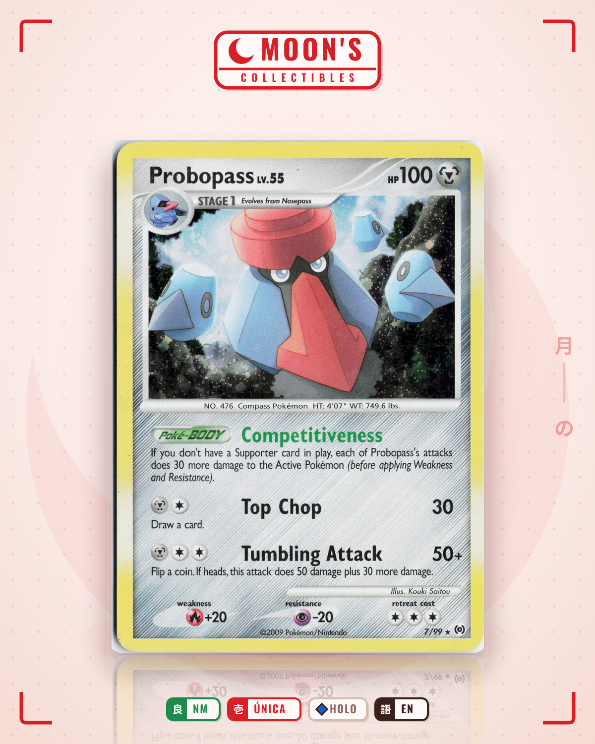 Carta Pokémon Probopass · Arceus #7/99 (NM) — pieza única en Moon's Collectibles México