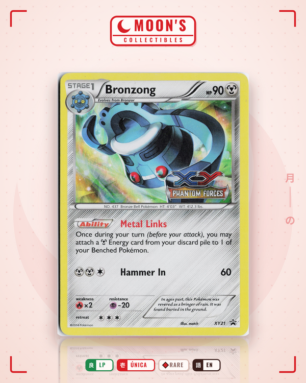Carta Pokémon Bronzong · XY Black Star Promos #XY21 (LP) — pieza única en Moon's Collectibles México