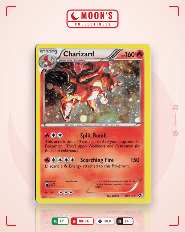 Carta Pokémon Charizard · Legendary Treasures #19/113 (LP) — pieza única en Moon's Collectibles México