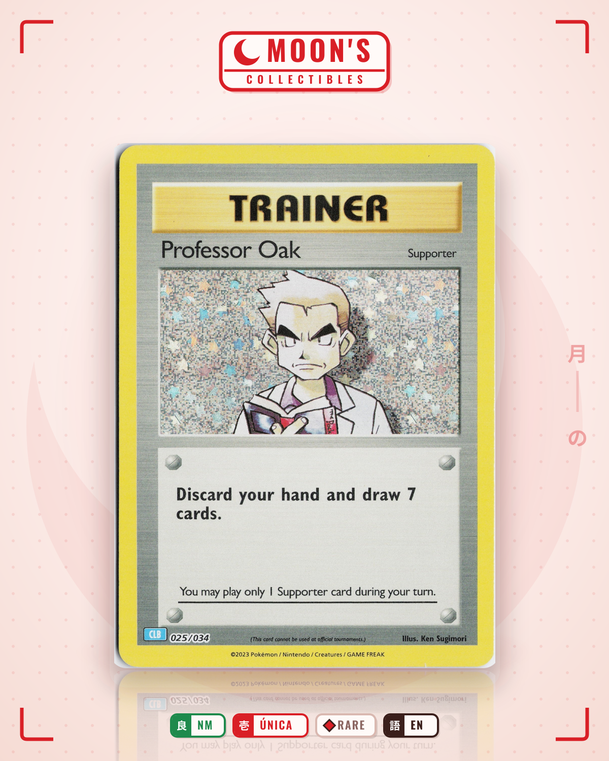 Carta Pokémon Professor Oak · Pokémon TCG Classic - Blastoise #025/034 (NM) — pieza única en Moon's Collectibles México