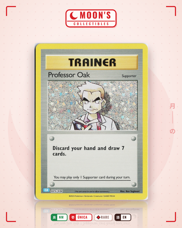 Carta Pokémon Professor Oak · Pokémon TCG Classic - Blastoise #025/034 (NM) — pieza única en Moon's Collectibles México