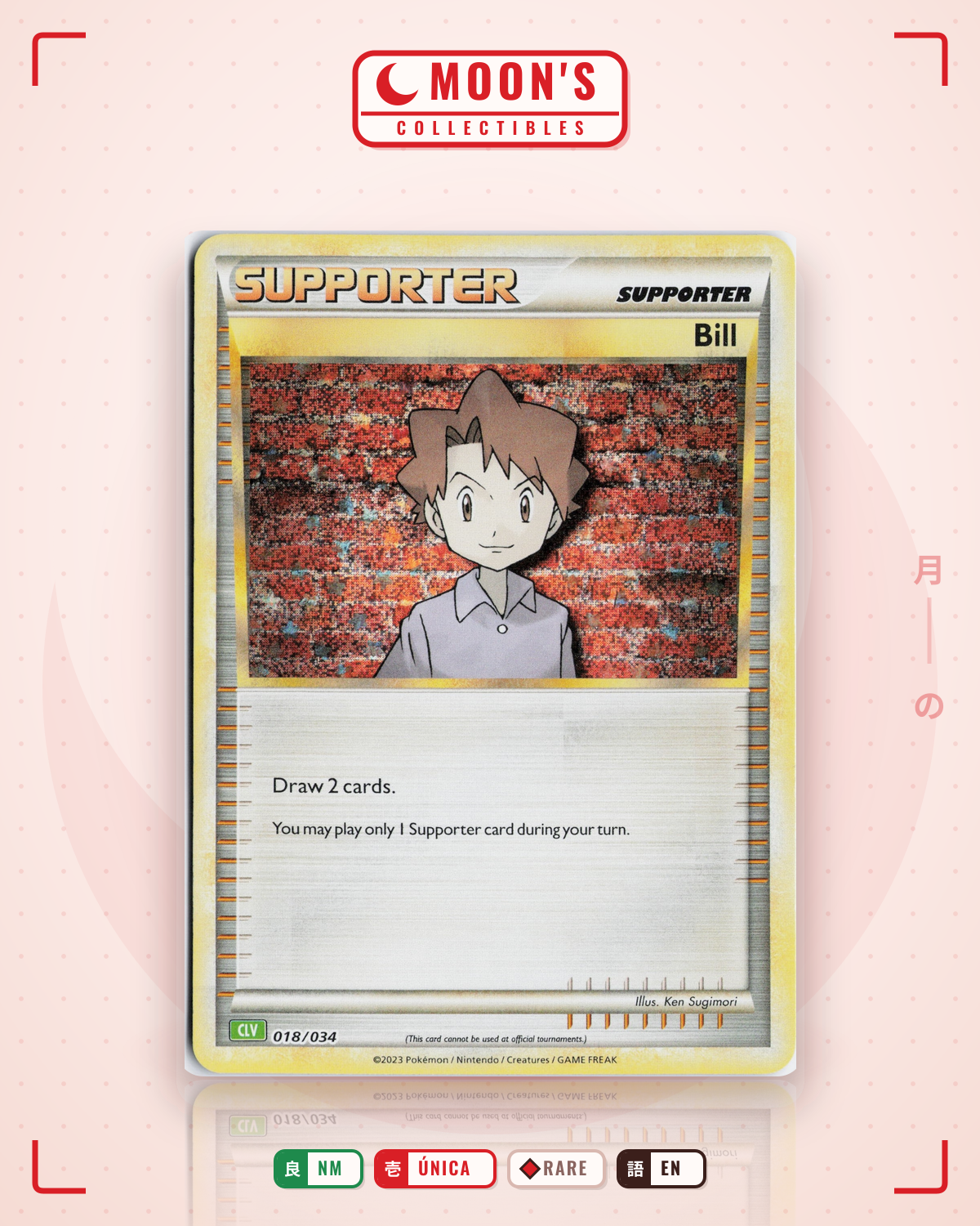 Carta Pokémon Bill · Pokémon TCG Classic - Venusaur #018/034 (NM) — pieza única en Moon's Collectibles México