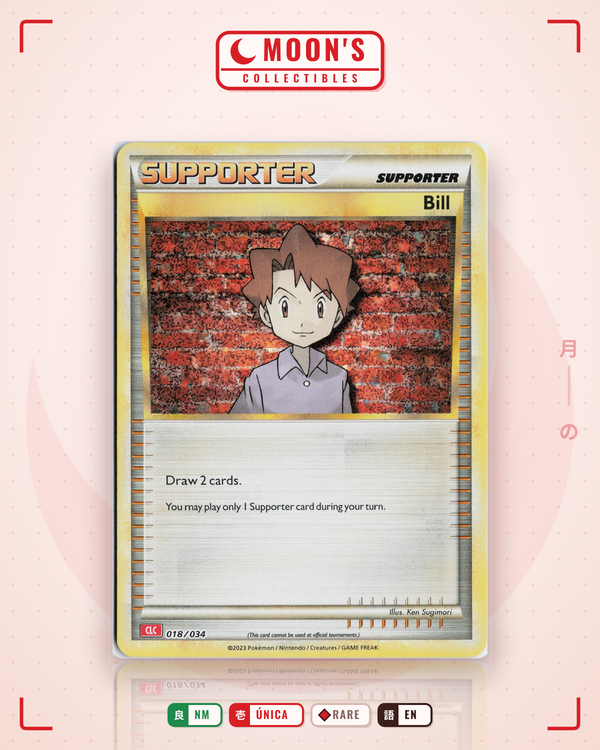 Carta Pokémon Bill · Pokémon TCG Classic - Charizard #018/034 (NM) — pieza única en Moon's Collectibles México