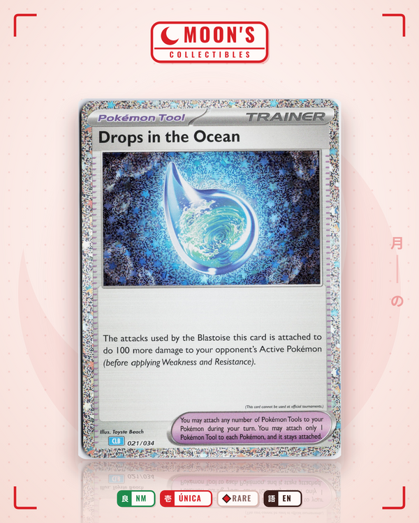 Carta Pokémon Drops in the Ocean · Pokémon TCG Classic - Blastoise #021/034 (NM) — pieza única en Moon's Collectibles México