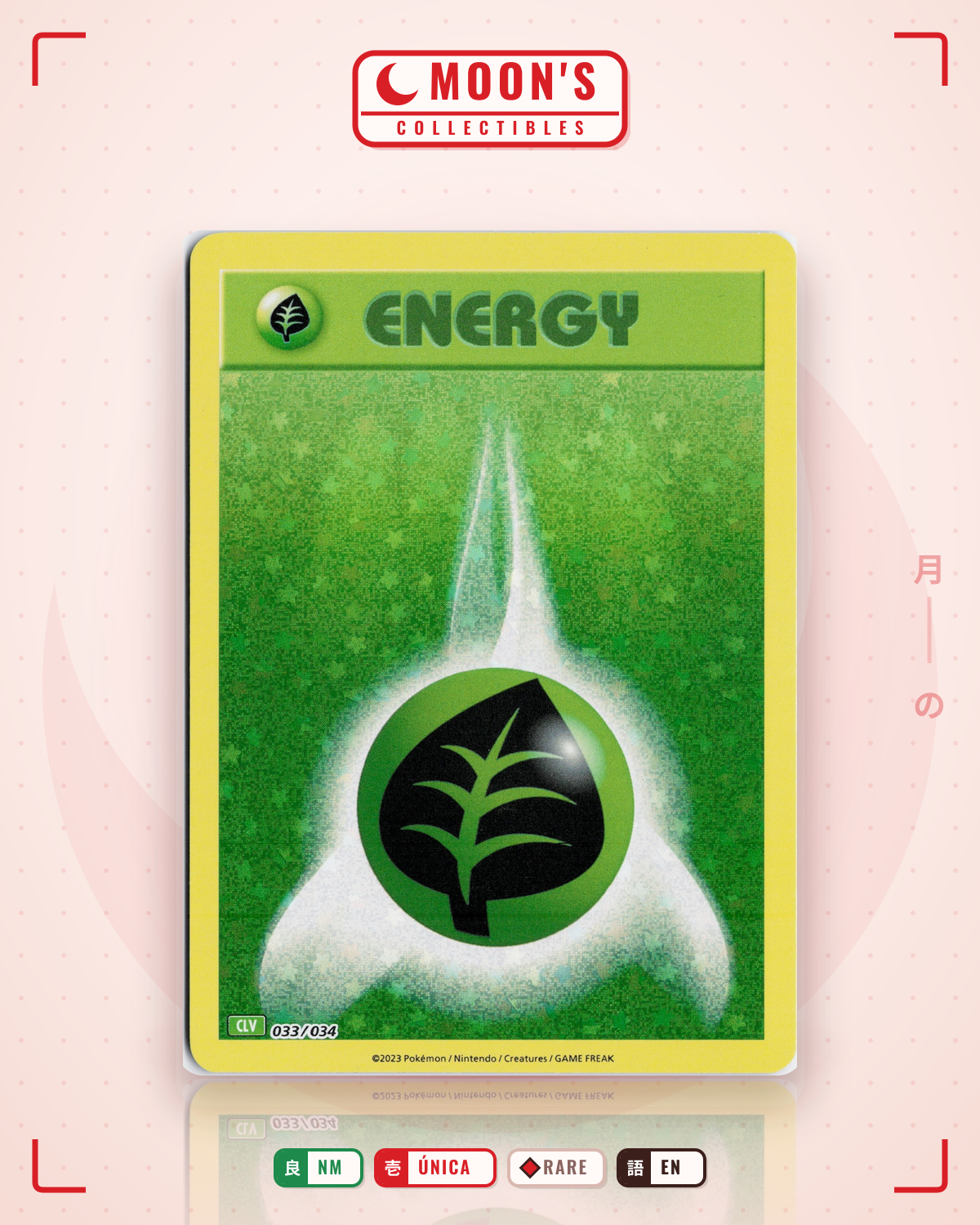 Carta Pokémon Basic Grass Energy · Pokémon TCG Classic - Venusaur #033/034 (NM) — pieza única en Moon's Collectibles México