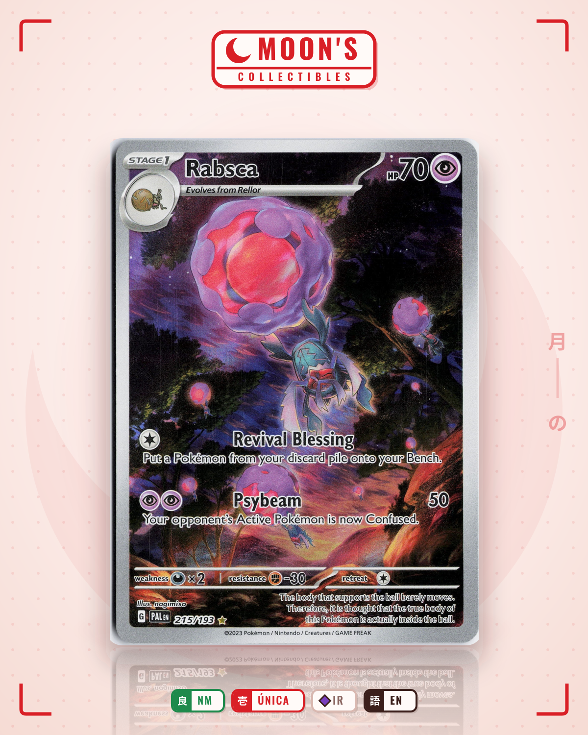 Carta Pokémon Rabsca · Paldea Evolved #215/193 (NM) — pieza única en Moon's Collectibles México