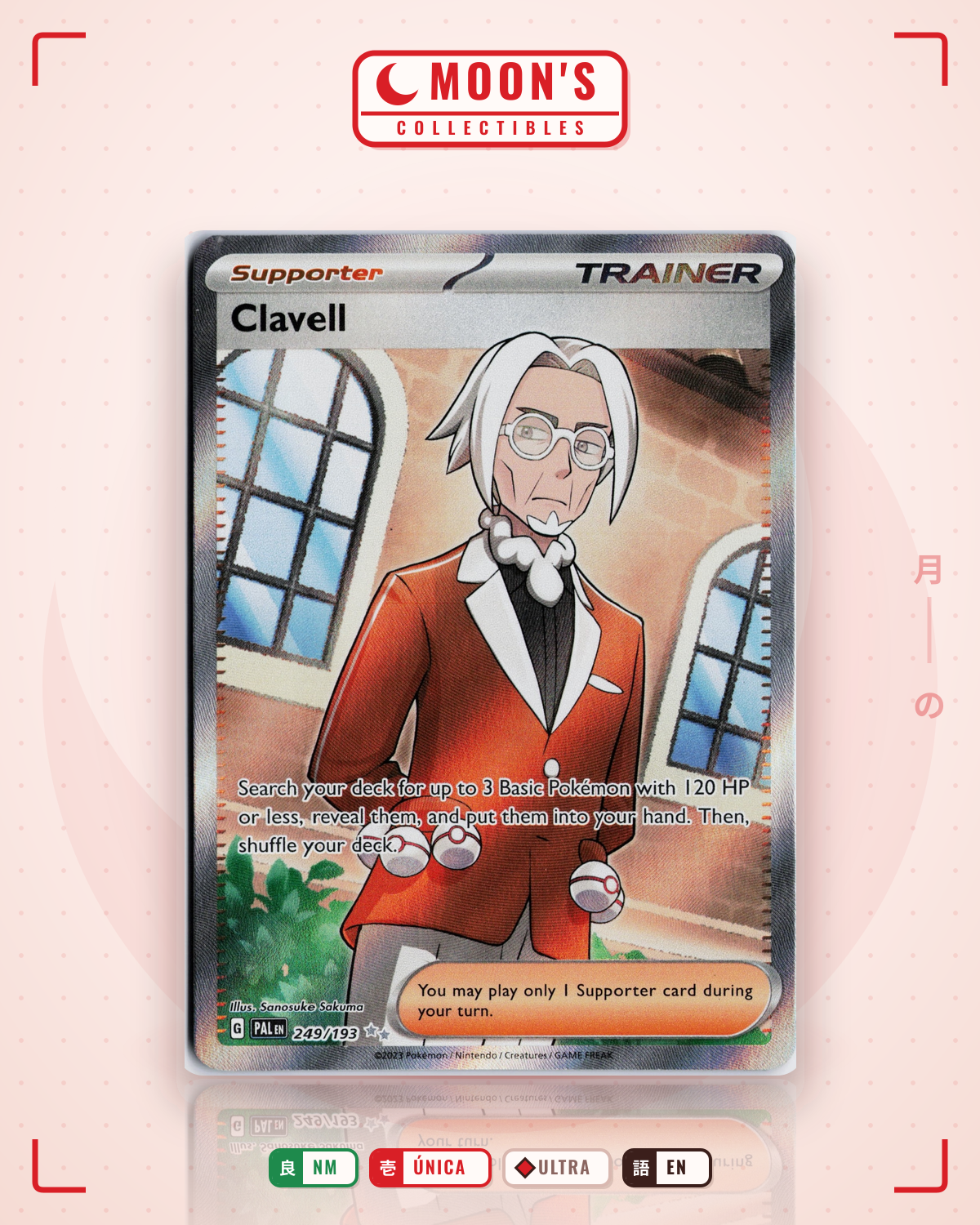 Carta Pokémon Clavell · Paldea Evolved #249/193 (NM) — pieza única en Moon's Collectibles México