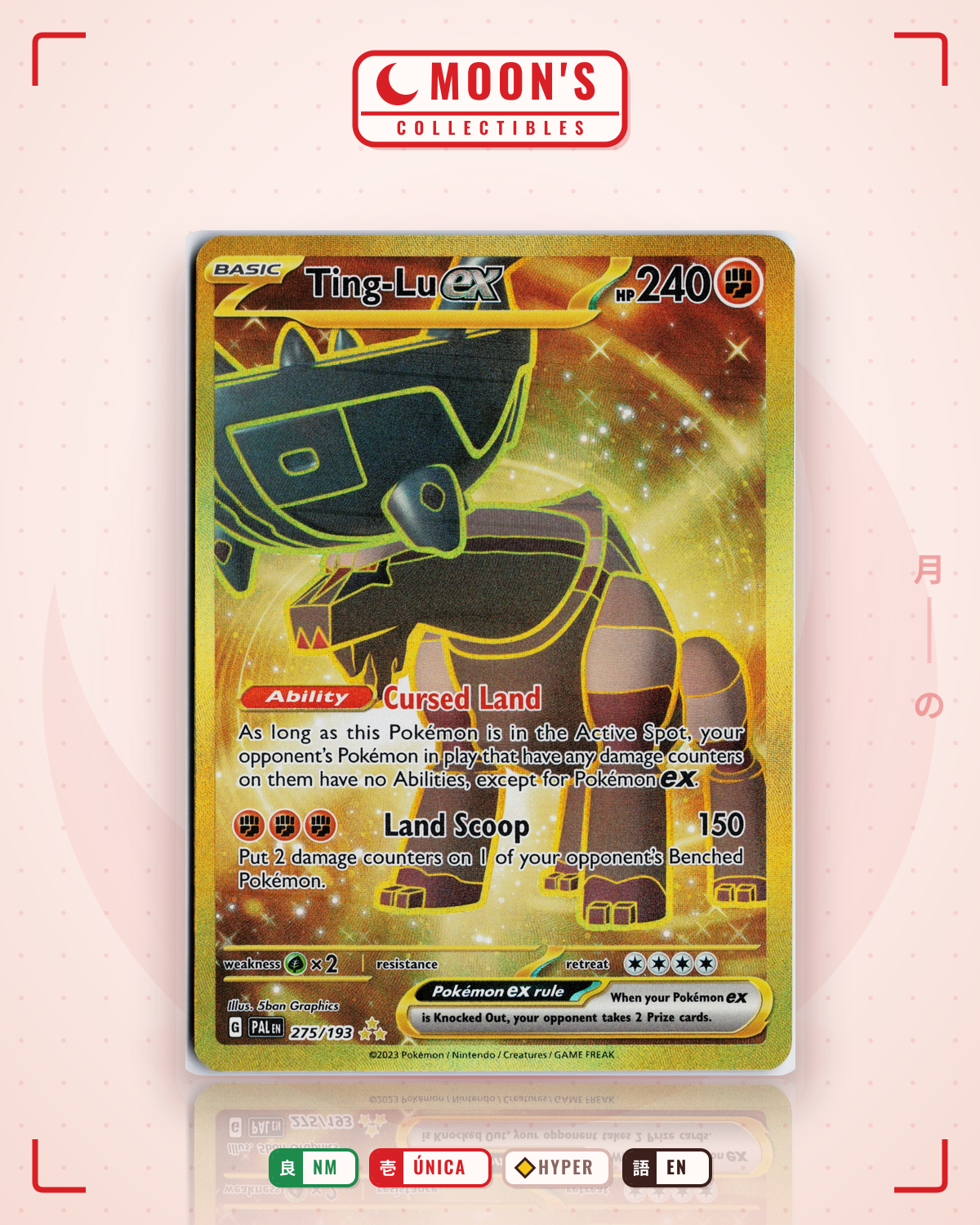 Carta Pokémon Ting-Lu ex · Paldea Evolved #275/193 (NM) — pieza única en Moon's Collectibles México