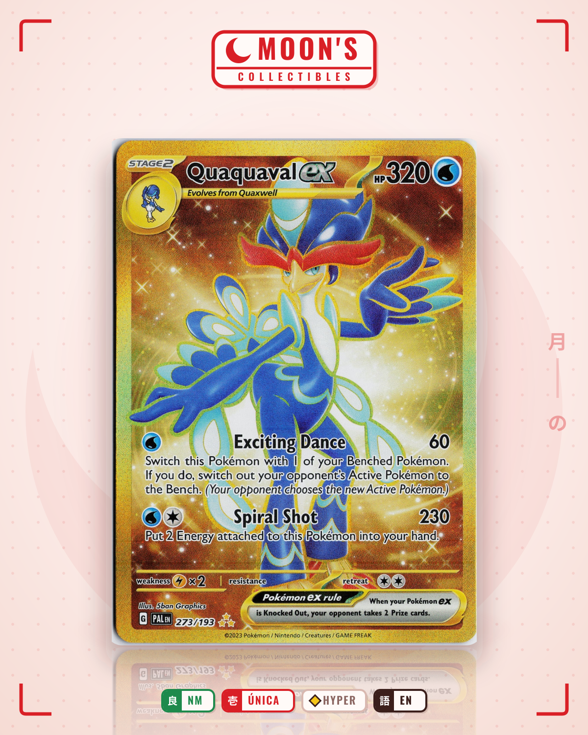 Carta Pokémon Quaquaval ex · Paldea Evolved #273/193 (NM) — pieza única en Moon's Collectibles México