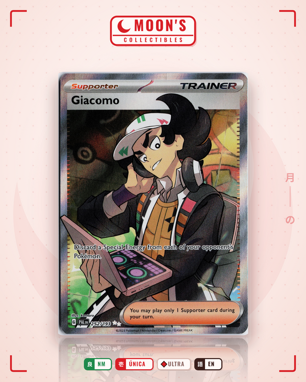 Carta Pokémon Giacomo · Paldea Evolved #252/193 (NM) — pieza única en Moon's Collectibles México