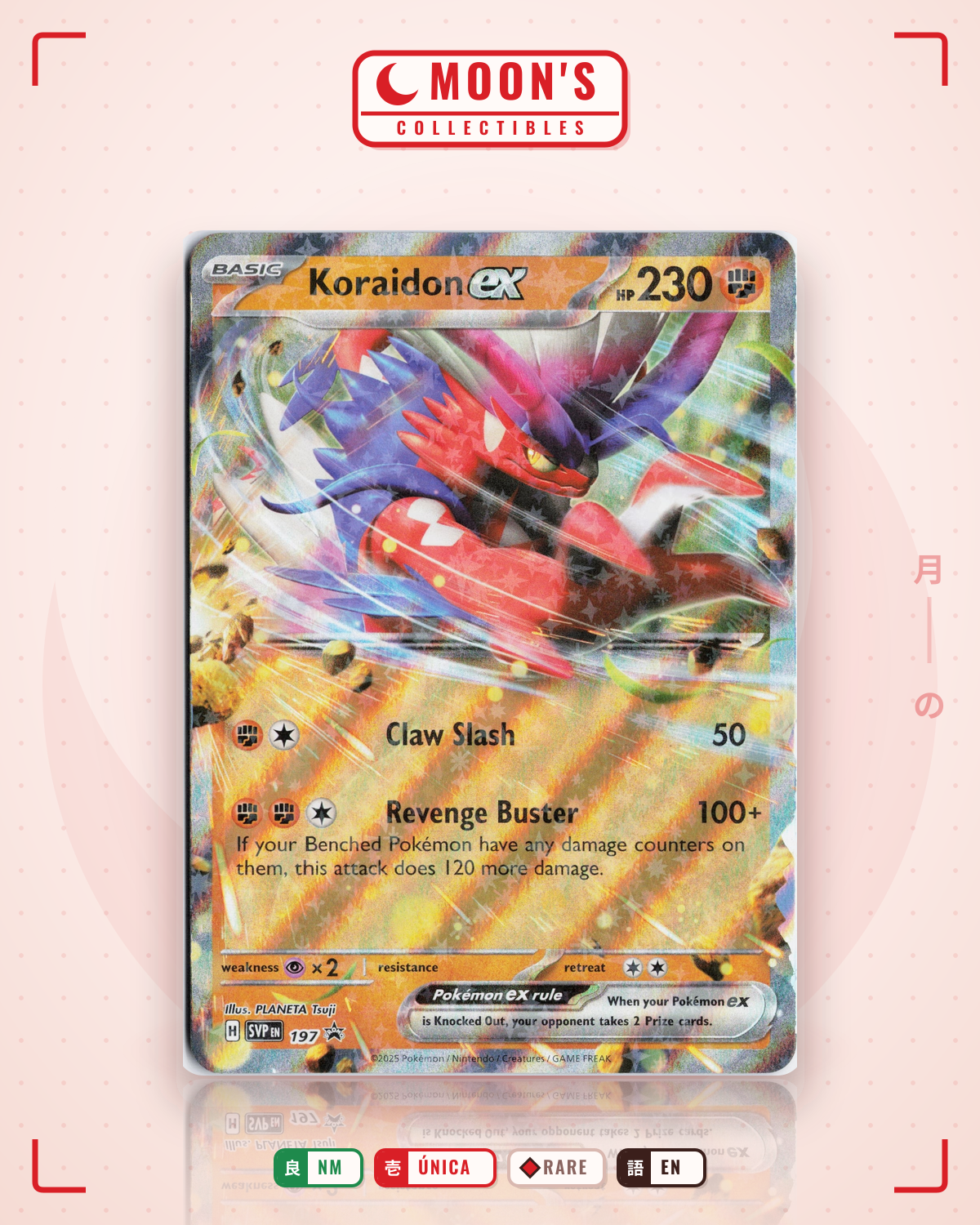 Carta Pokémon Koraidon ex · Scarlet & Violet Black Star Promos #197 (NM) — pieza única en Moon's Collectibles México