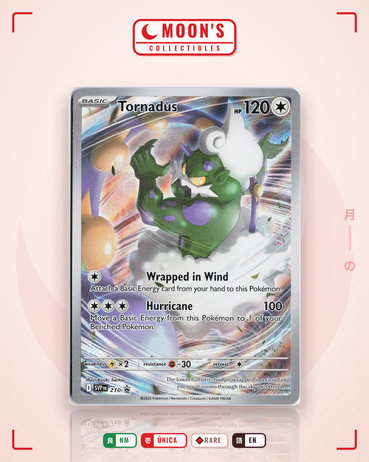 Carta Pokémon Tornadus · Scarlet & Violet Black Star Promos #210 (NM) — pieza única en Moon's Collectibles México