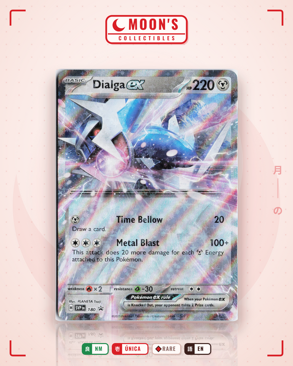 Carta Pokémon Dialga ex · Scarlet & Violet Black Star Promos #180 (NM) — pieza única en Moon's Collectibles México