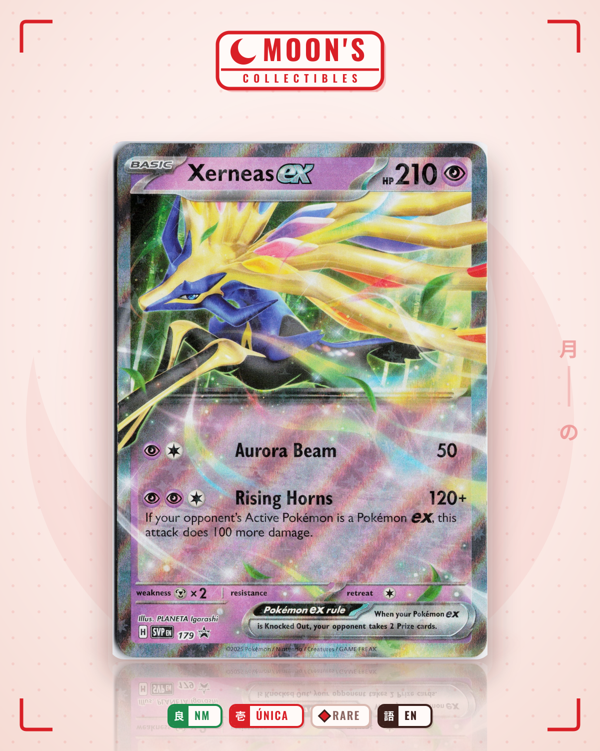 Carta Pokémon Xerneas ex · Scarlet & Violet Black Star Promos #179 (NM) — pieza única en Moon's Collectibles México
