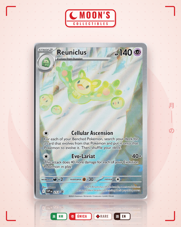 Carta Pokémon Reuniclus · Scarlet & Violet Black Star Promos #212 (NM) — pieza única en Moon's Collectibles México