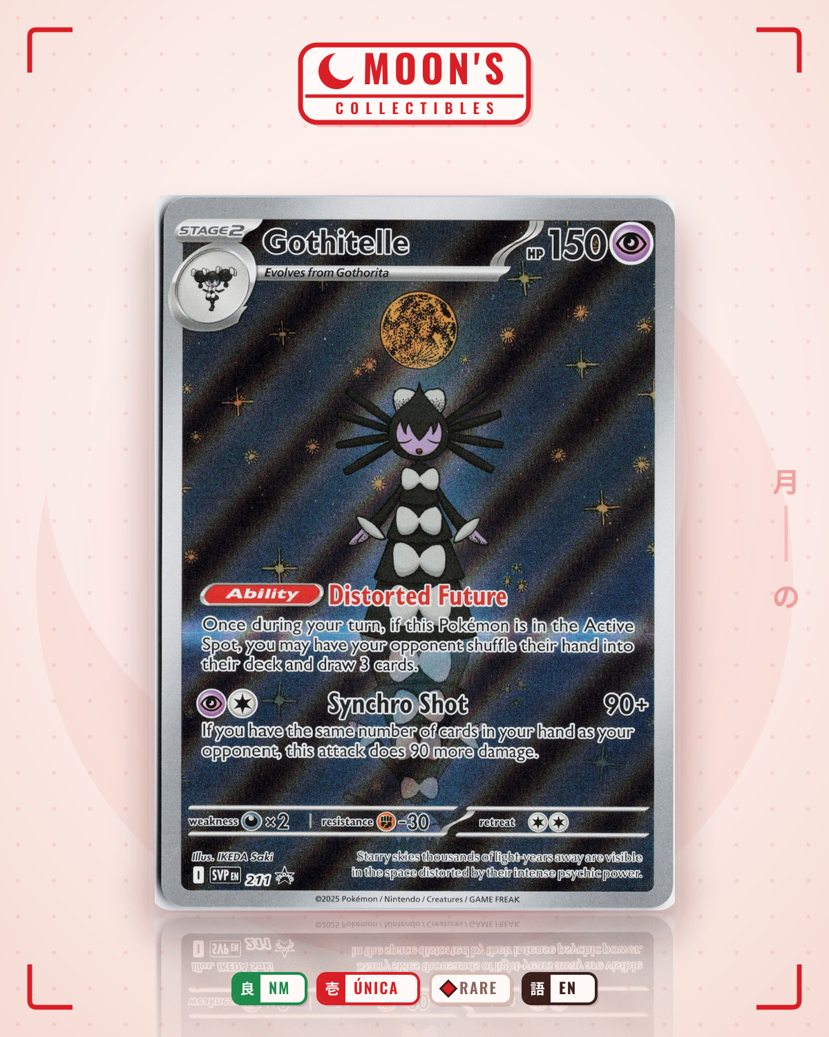 Carta Pokémon Gothitelle · Scarlet & Violet Black Star Promos #211 (NM) — pieza única en Moon's Collectibles México