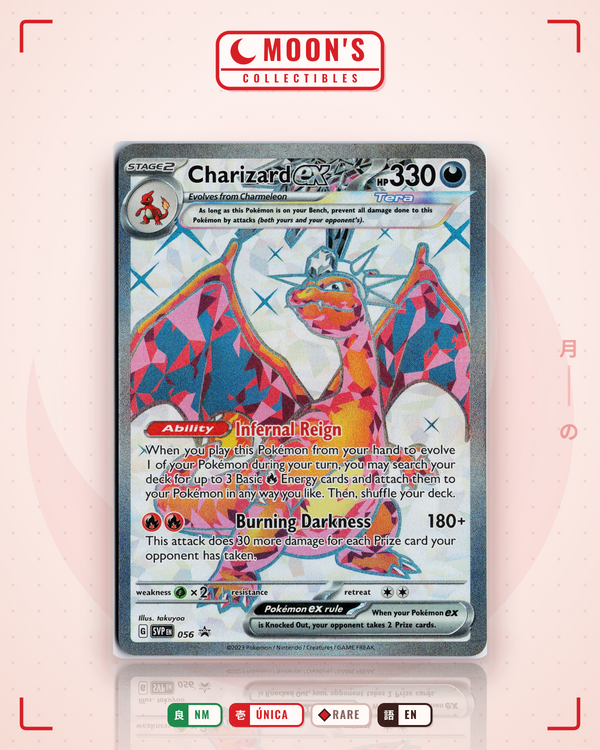 Carta Pokémon Charizard ex · Scarlet & Violet Black Star Promos #056 (NM) — pieza única en Moon's Collectibles México