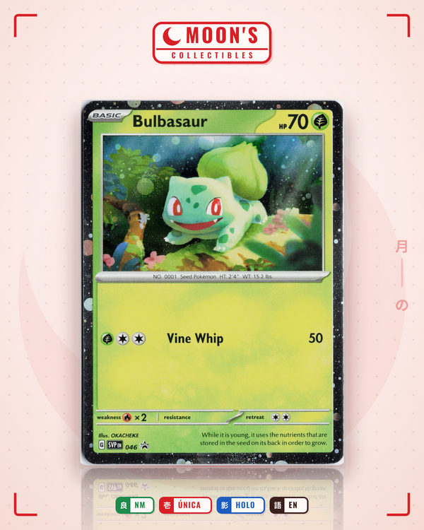 Carta Pokémon Bulbasaur · Scarlet & Violet Black Star Promos #046 (NM) — pieza única en Moon's Collectibles México
