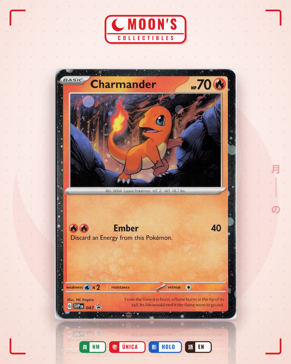 Carta Pokémon Charmander · Scarlet & Violet Black Star Promos #047 (NM) — pieza única en Moon's Collectibles México