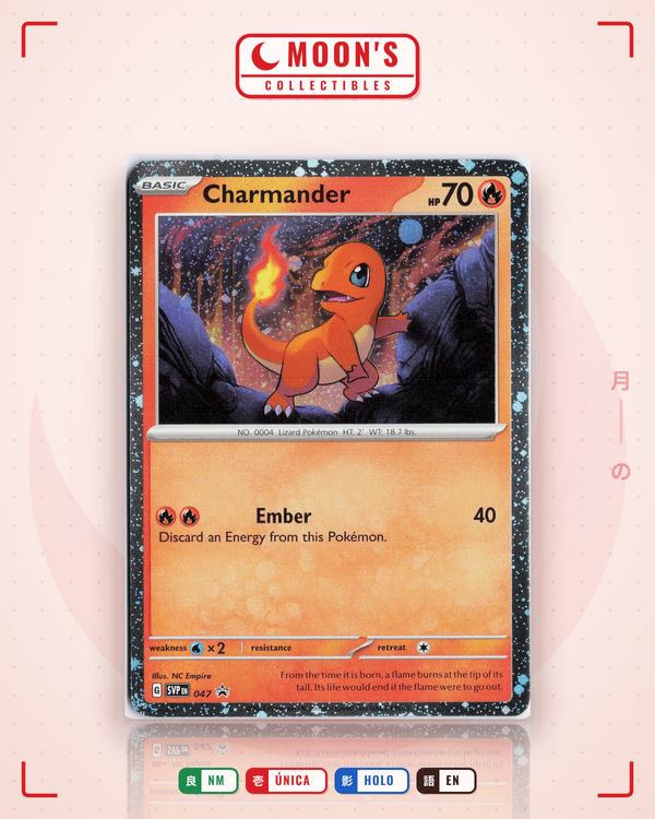 Carta Pokémon Charmander · Scarlet & Violet Black Star Promos #047 (NM) — pieza única en Moon's Collectibles México