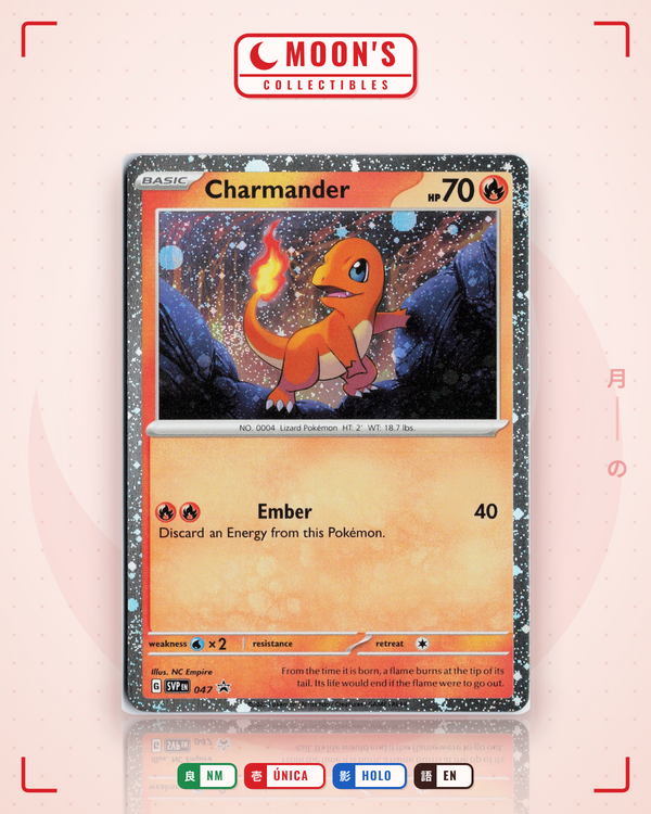 Carta Pokémon Charmander · Scarlet & Violet Black Star Promos #047 (NM) — pieza única en Moon's Collectibles México