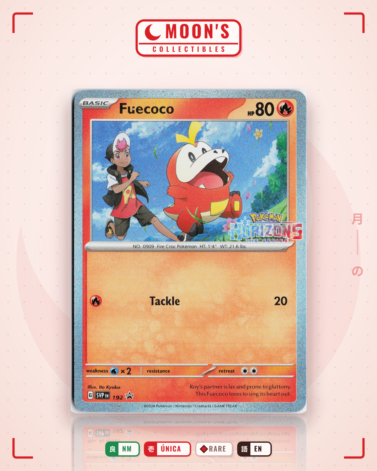 Carta Pokémon Fuecoco · Scarlet & Violet Black Star Promos #192 (NM) — pieza única en Moon's Collectibles México