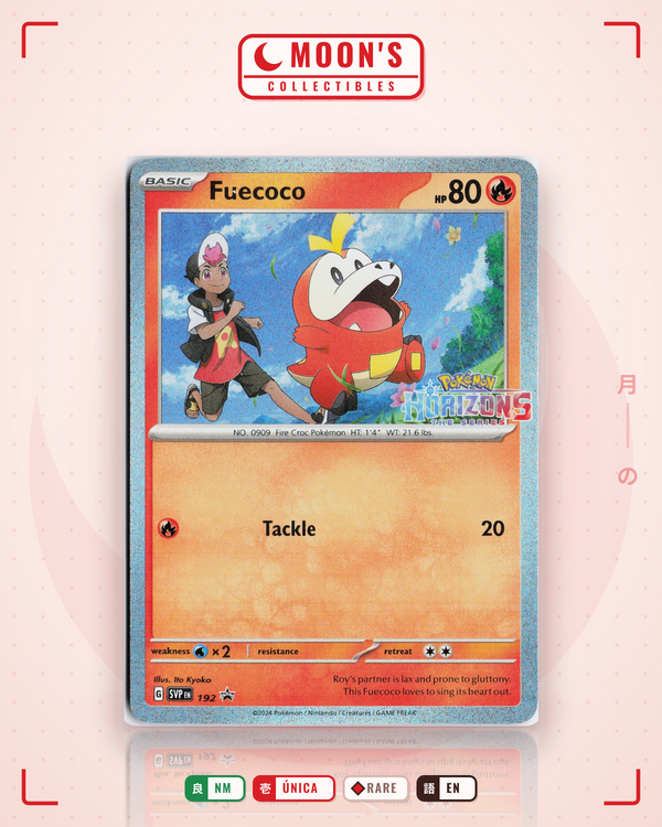 Carta Pokémon Fuecoco · Scarlet & Violet Black Star Promos #192 (NM) — pieza única en Moon's Collectibles México