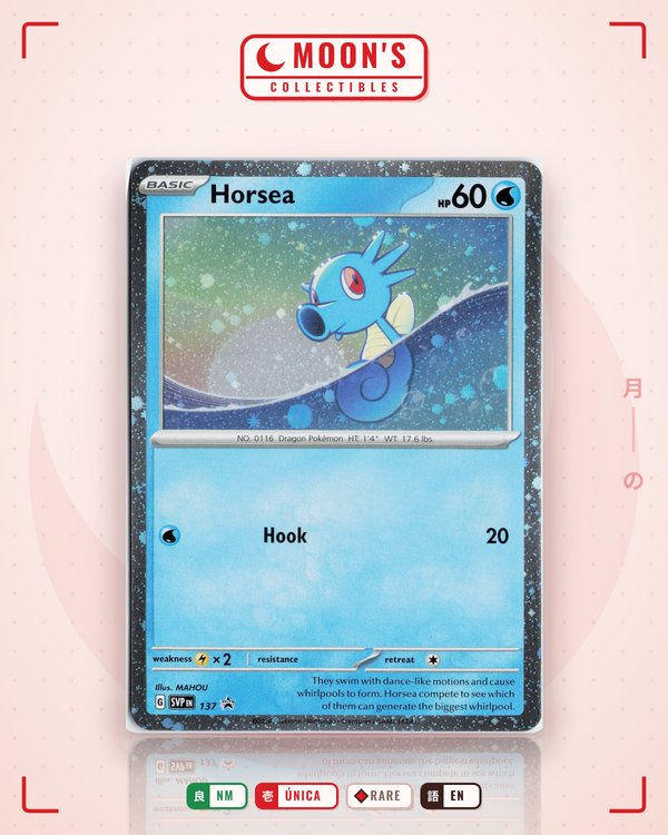 Carta Pokémon Horsea · Scarlet & Violet Black Star Promos #137 (NM) — pieza única en Moon's Collectibles México